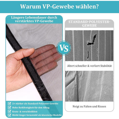 Fliegengitter Tür Magnetisch 100x230 cm – Katzen Sicher & Robust
