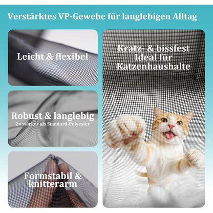 Fliegengitter Tür Magnetisch 100x230 cm – Katzen Sicher & Robust
