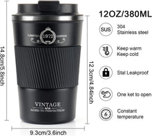 Thermobecher 380ml Edelstahl Kaffeebecher to go