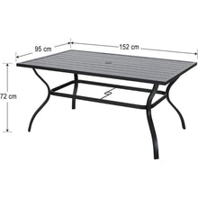 Gartenmöbel Set 6 Personen – Wetterfestes Bistro Set mit Tisch
