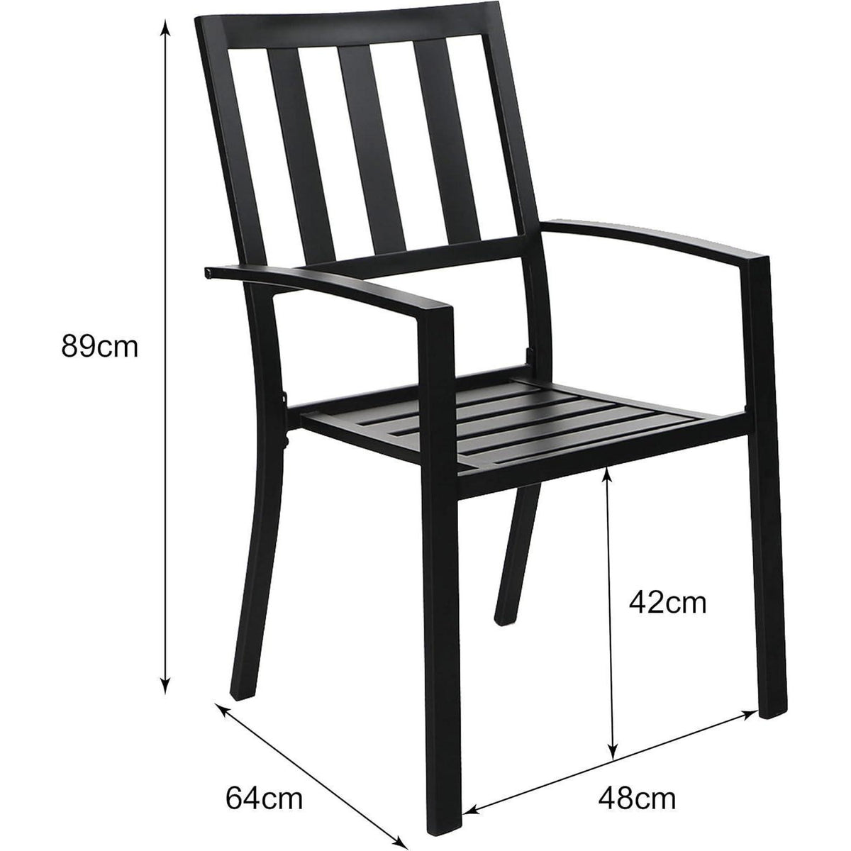 Gartenmöbel Set 6 Personen – Wetterfestes Bistro Set mit Tisch