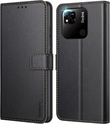 Handyhülle Xiaomi Redmi 10A Leder Klapphülle Magnet Standfunktion