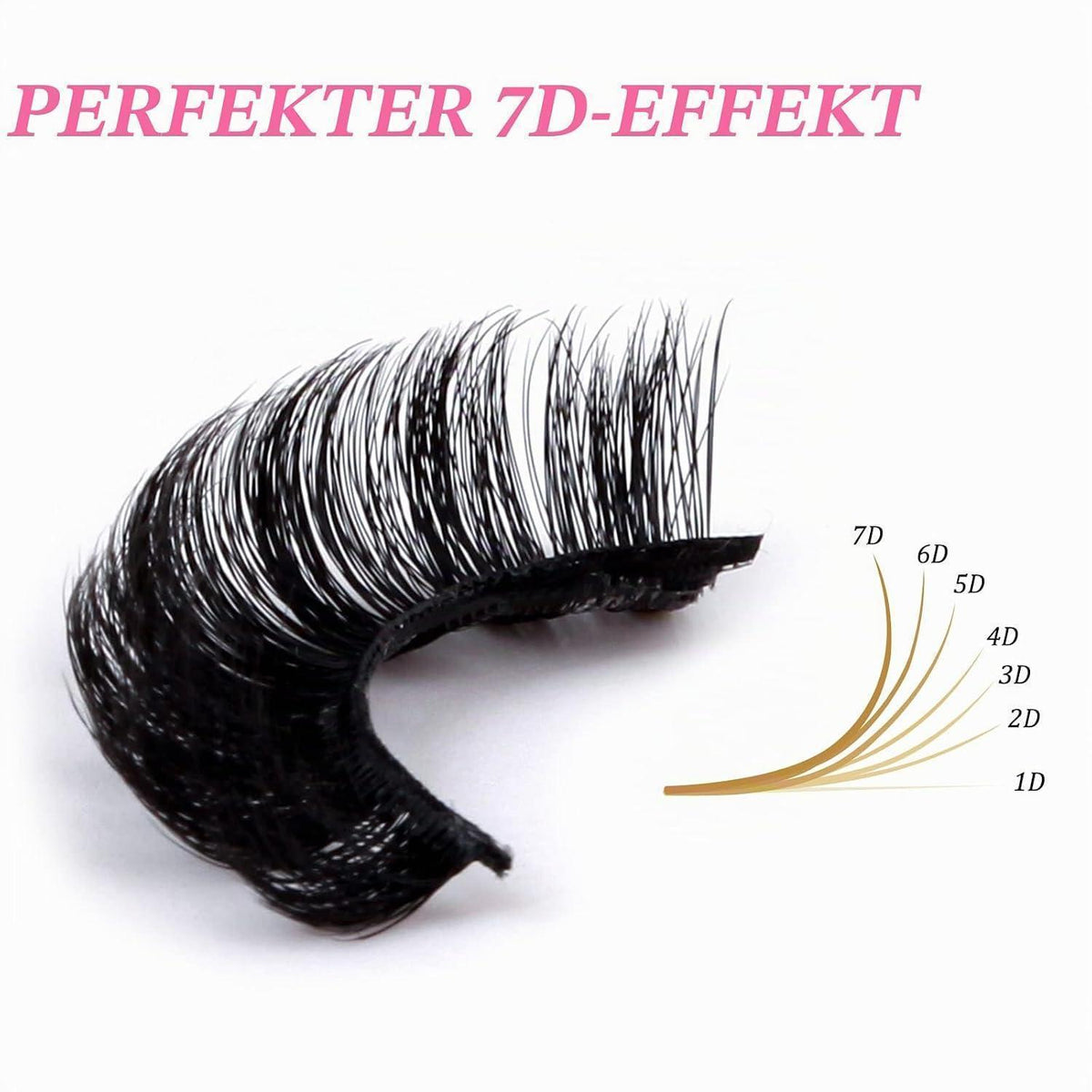 7D Künstliche Wimpern Set – 10 Paar Russian Volume Lashes