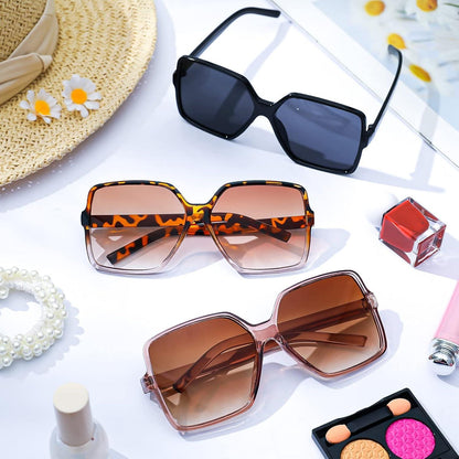 3er Pack Rechteckige Sonnenbrillen Übergröße UV400 Retro Quadrat Brillen