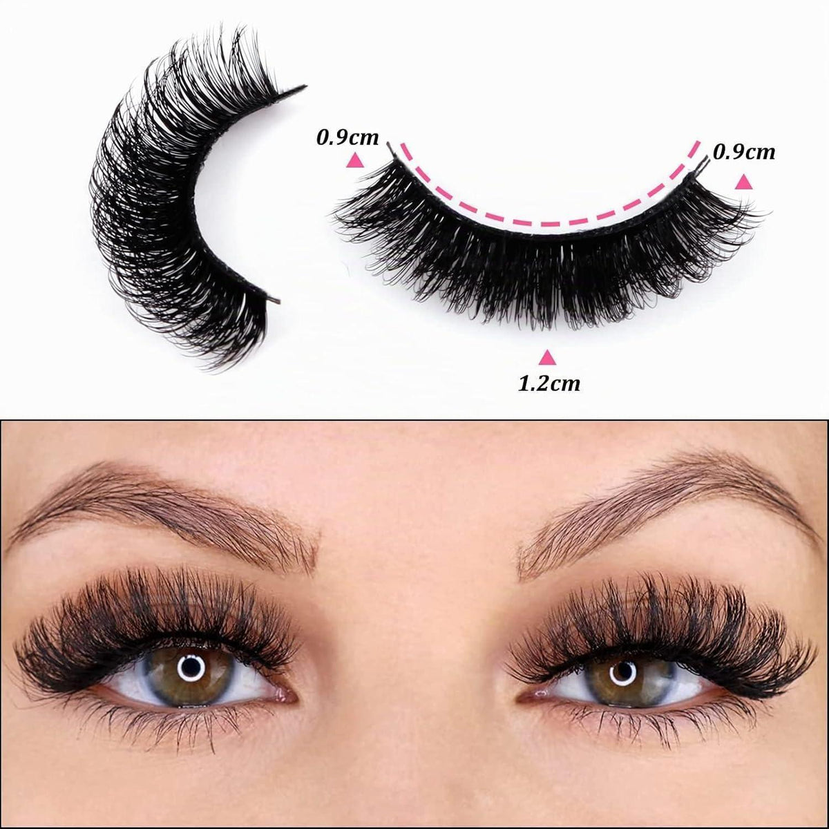 7D Künstliche Wimpern Set – 10 Paar Russian Volume Lashes