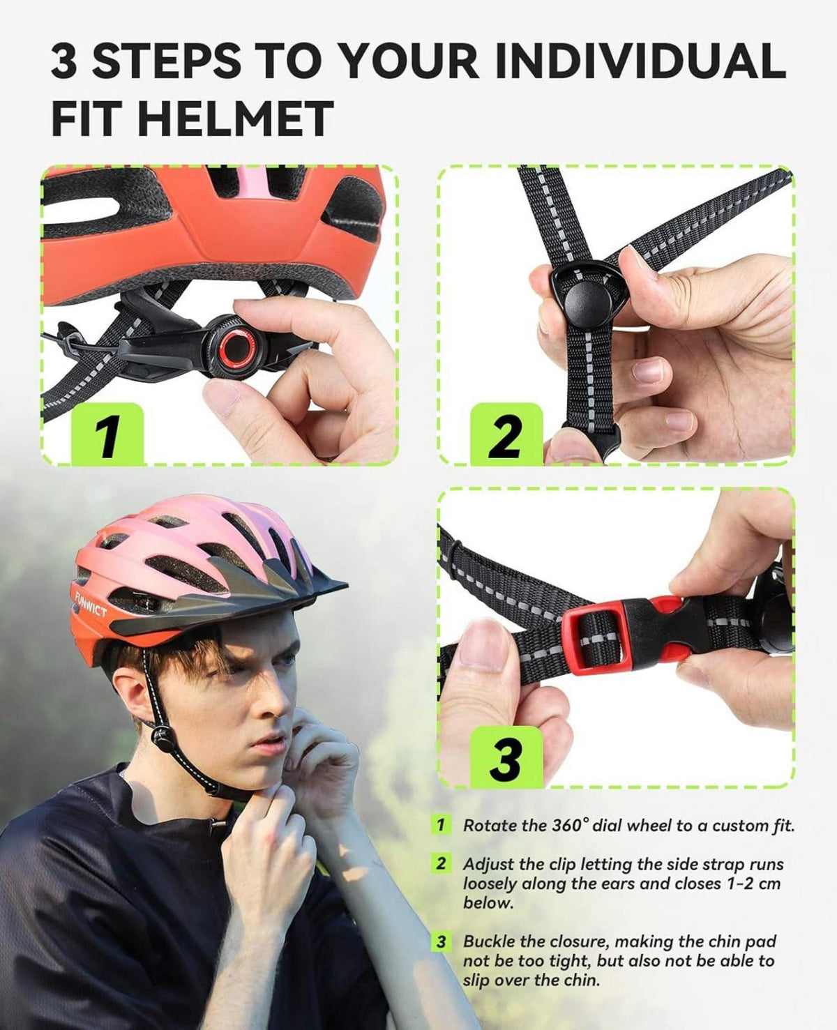 Leichter Fahrradhelm MTB Mountainbike Helm Abnehmbarer Sonnenschutz Schwarz L