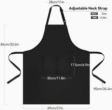 Kochschürze 2er Pack mit Taschen - Schwarz - Wasserabweisend