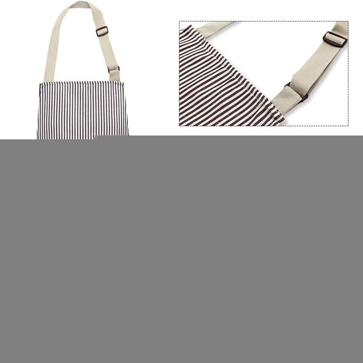 Kochschürzen Damen 2er Set mit Taschen, verstellbar, Baumwolle/Polyester