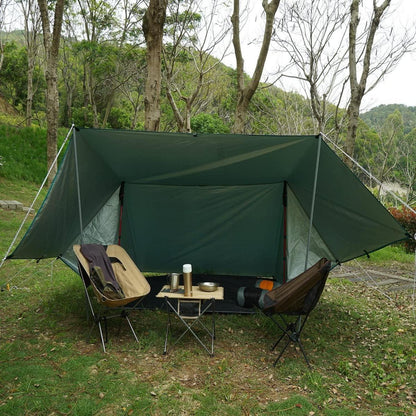 Ultraleichtes 3x4 Tarp Zeltplane Wasserdicht mit Ösen Outdoor Grün