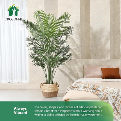 Künstliche Palme groß 170cm Kunstpalme Plastik Fake Plant Deko (2er
