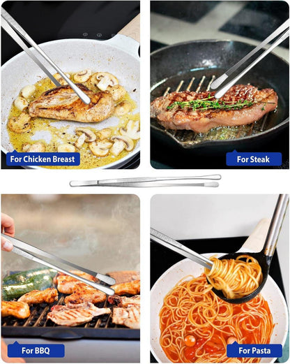 Feine 12'' Edelstahl Pinzetten Set für Kochen, BBQ 2stk