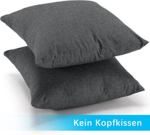 2er Set Kissenbezug 50x50 cm Dunkelgrau Baumwolle