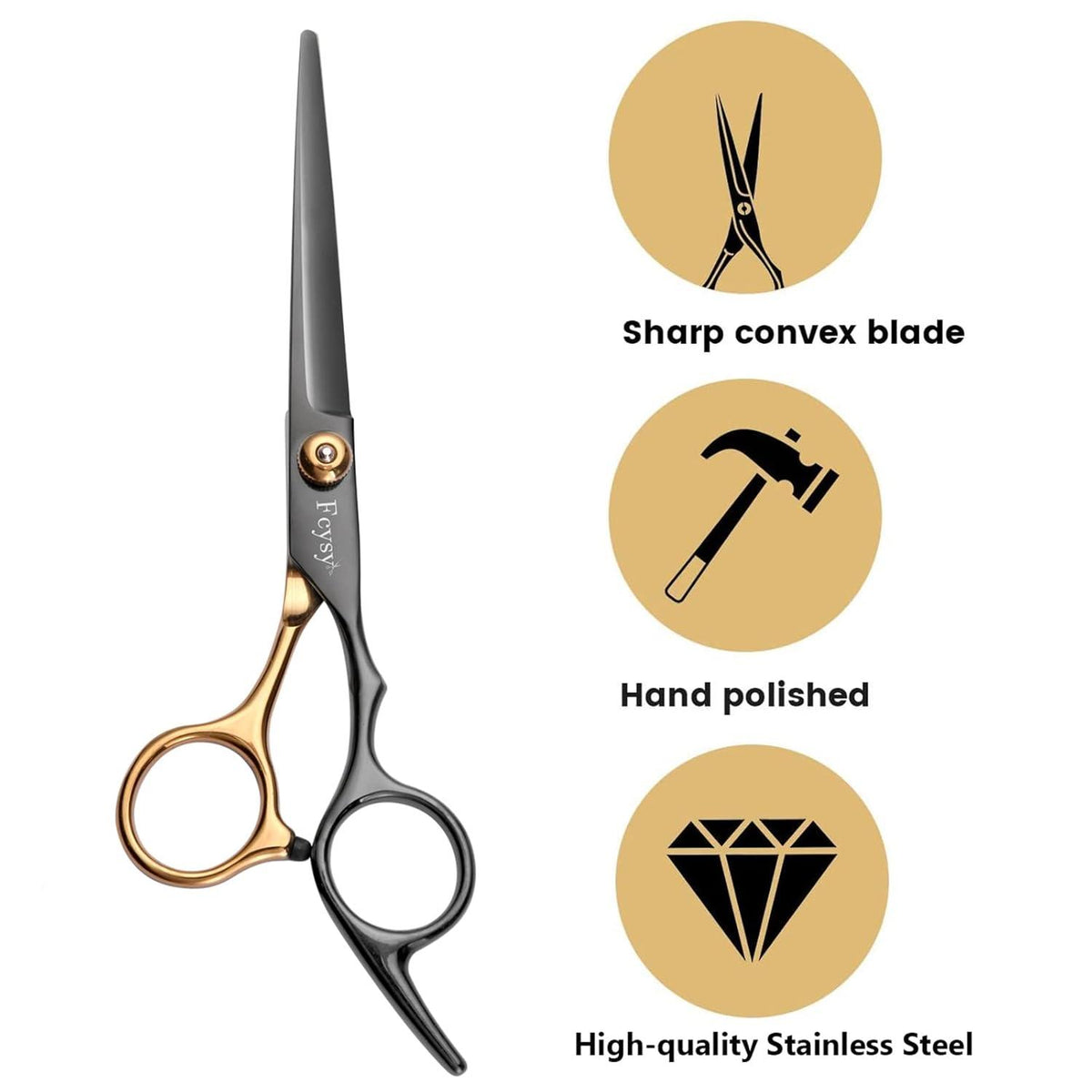 Professionelle Haarschneideschere Set Effilierschere Gold