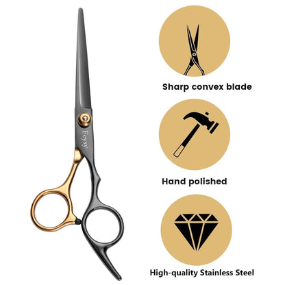 Professionelle Haarschneideschere Set Effilierschere Gold