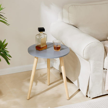 Runder Beistelltisch Holz Skandinavischer Stil Ø 42 cm Sofa