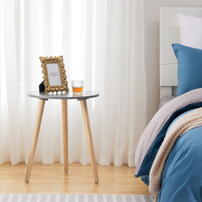 Beistelltisch rund Ø 42 cm Höhe 51 cm Massivholz Skandinavischer Stil