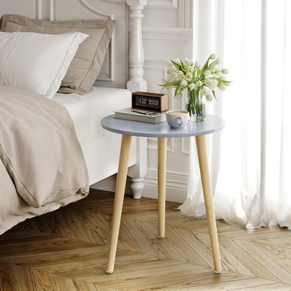 Beistelltisch Rund Ø 42cm Höhe 51cm Holz Skandinavisch Naturnah