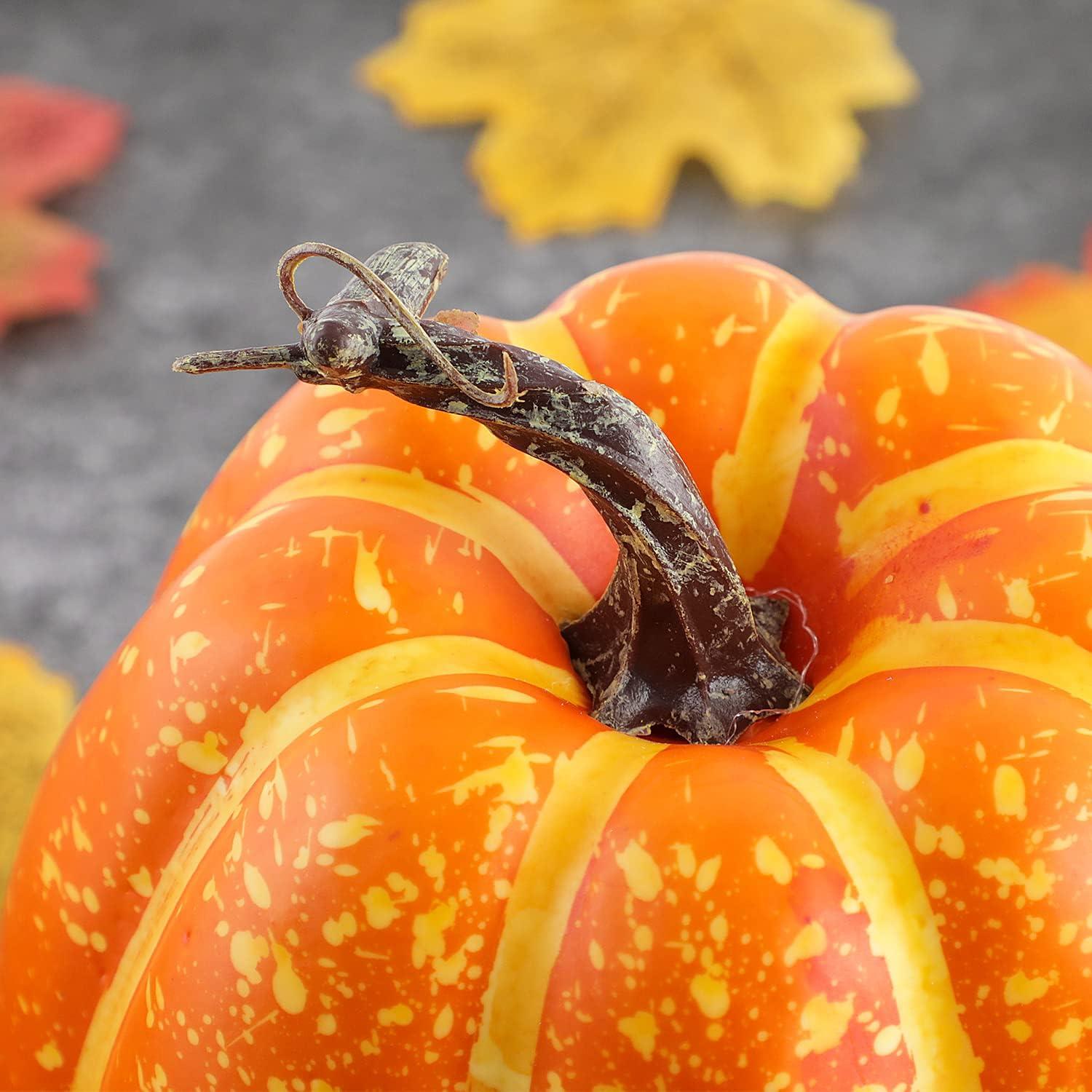 Herbst Kürbisse Deko Set Orange 16 Stück Halloween Thanksgiving
