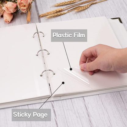 Fotoalbum Selbstklebend 40 Seiten Hardcover Scrapbooking Kit Scrapbook