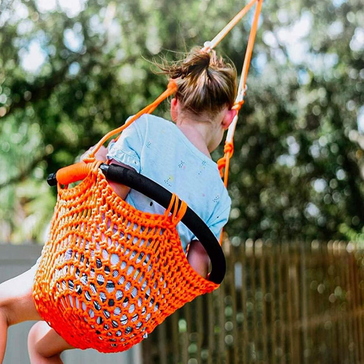Kinderschaukel Outdoor Bequem Atmungsaktiv Höhenverstellbar Orange