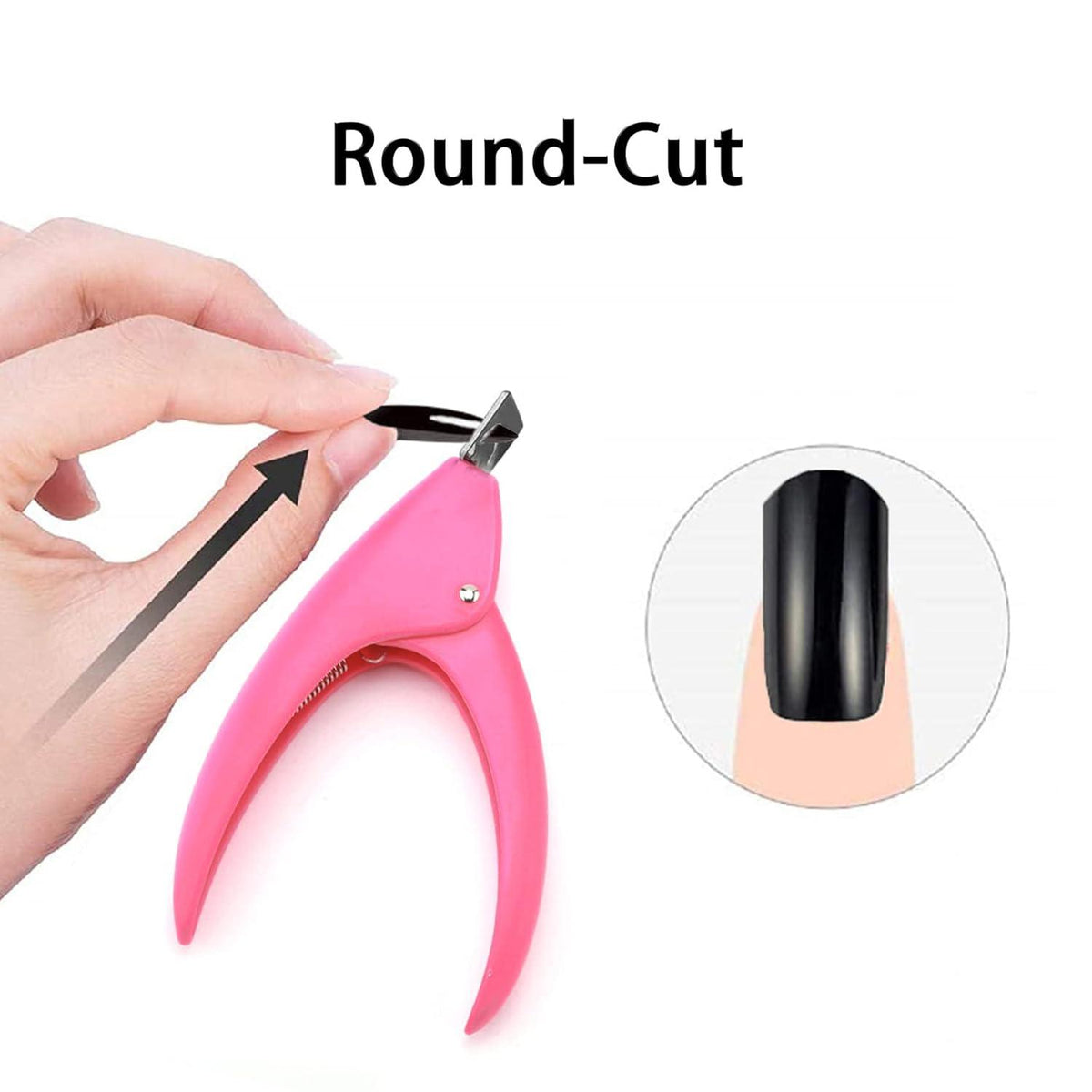 Nagelknipser für Natur und Kunstnägel, rostfreier Edelstahl, ergonomischer Griff, 3 Wege schneiden