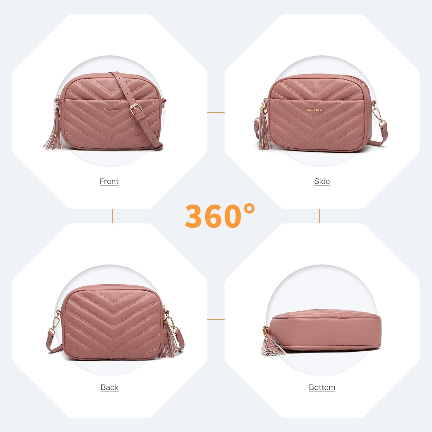 Miss Lulu Umhängetasche Damen Crossbody Bag Goldene Hardware