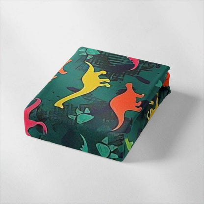 Cartoon Dino Bettwäsche Set 200x220cm – Kuschelweicher Dino-Traum für Kinder
