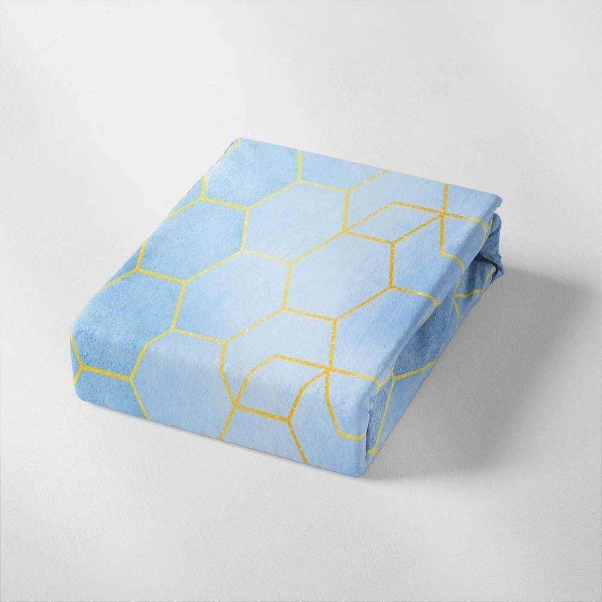 Blau gestreifte Bettwäsche 200x200 cm – Modernes Bettwäsche-Set mit 2 Kissenbezügen