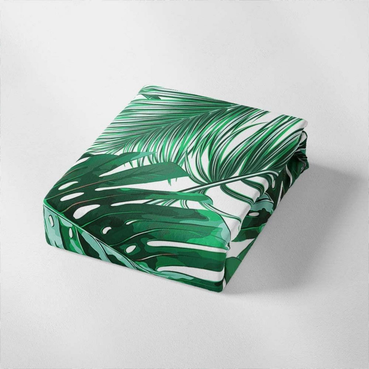 Grüne Bettwäsche Set 200x200cm – Tropische Blätter & Mikrofaser