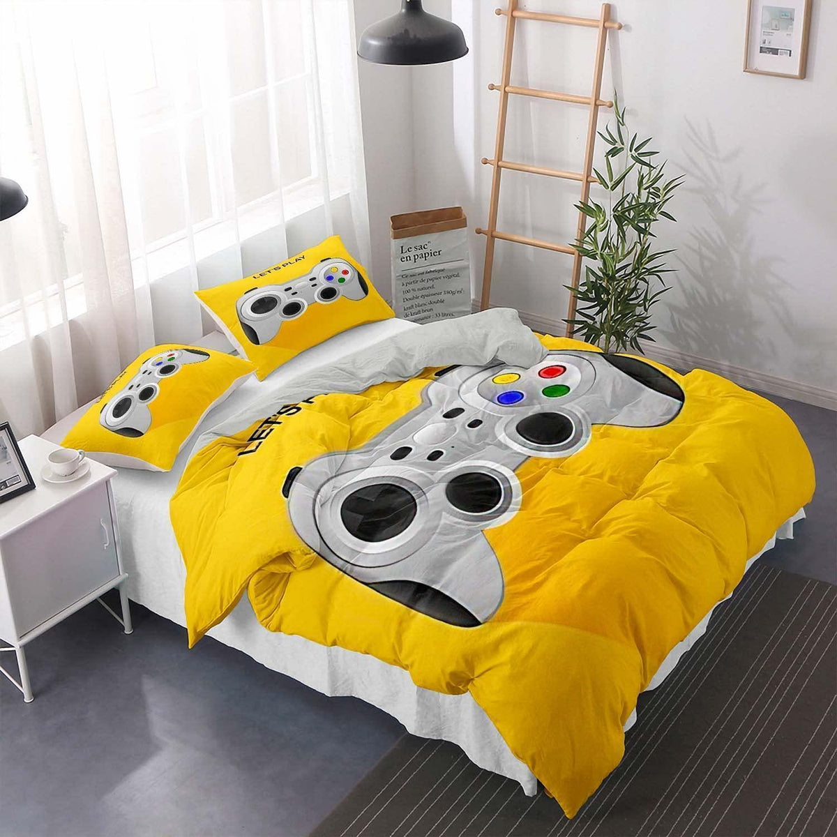 Gamepad Bettwäsche Set 200x220cm - Videospiel Betten Set für Kinder