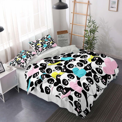 Panda Bettwäsche Set 200x200 cm – Niedliches Tier Motiv für Kinder