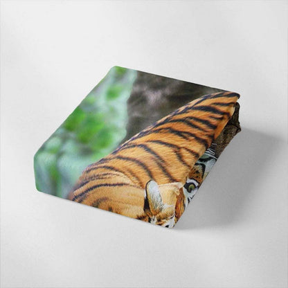 Tiger Druck Bettwäsche Set 220x240cm + 2 Kissenbezüge