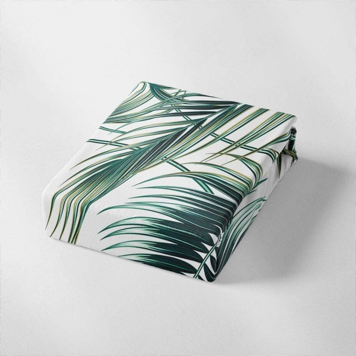 Grüne Bettwäsche-Set 200x220cm mit Blättermotiv