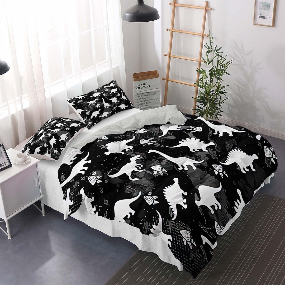 Cartoon Dino Bettwäsche Set 155x220cm – Kuscheliger Kinderbettdruck