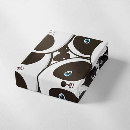 Panda Bettwäsche Set 200x220cm mit 2 Kissenbezügen – Kinderzimmer Dekoration