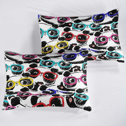 Panda Bettwäsche Set 220x240cm - Niedliches Tier Motiv für Kinder