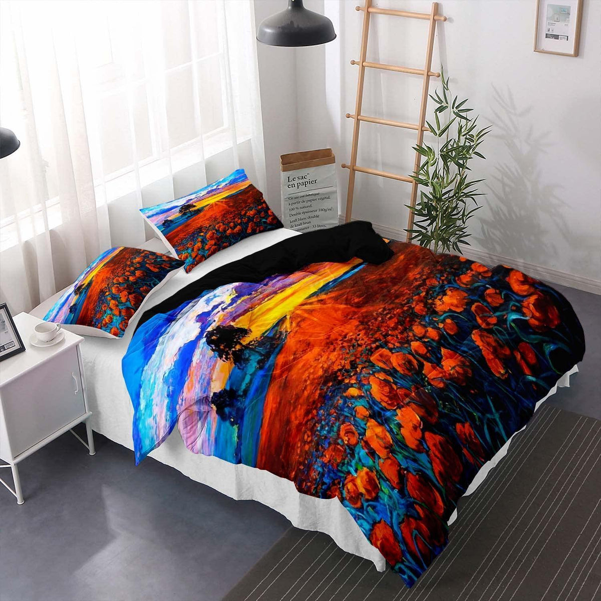 Gelbe Sonnenblumen Bettwäsche Set – Mikrofaser 155x220cm