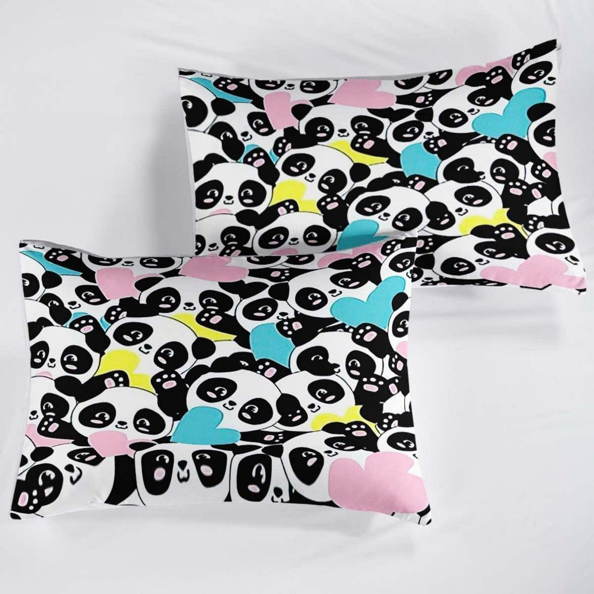 Panda Bettwäsche Set 220x240cm - Niedliches Tier Motiv für Kinder