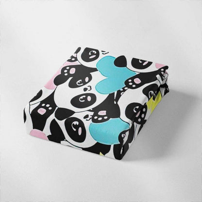 Panda Bettwäsche Set 220x240cm - Niedliches Tier Motiv für Kinder