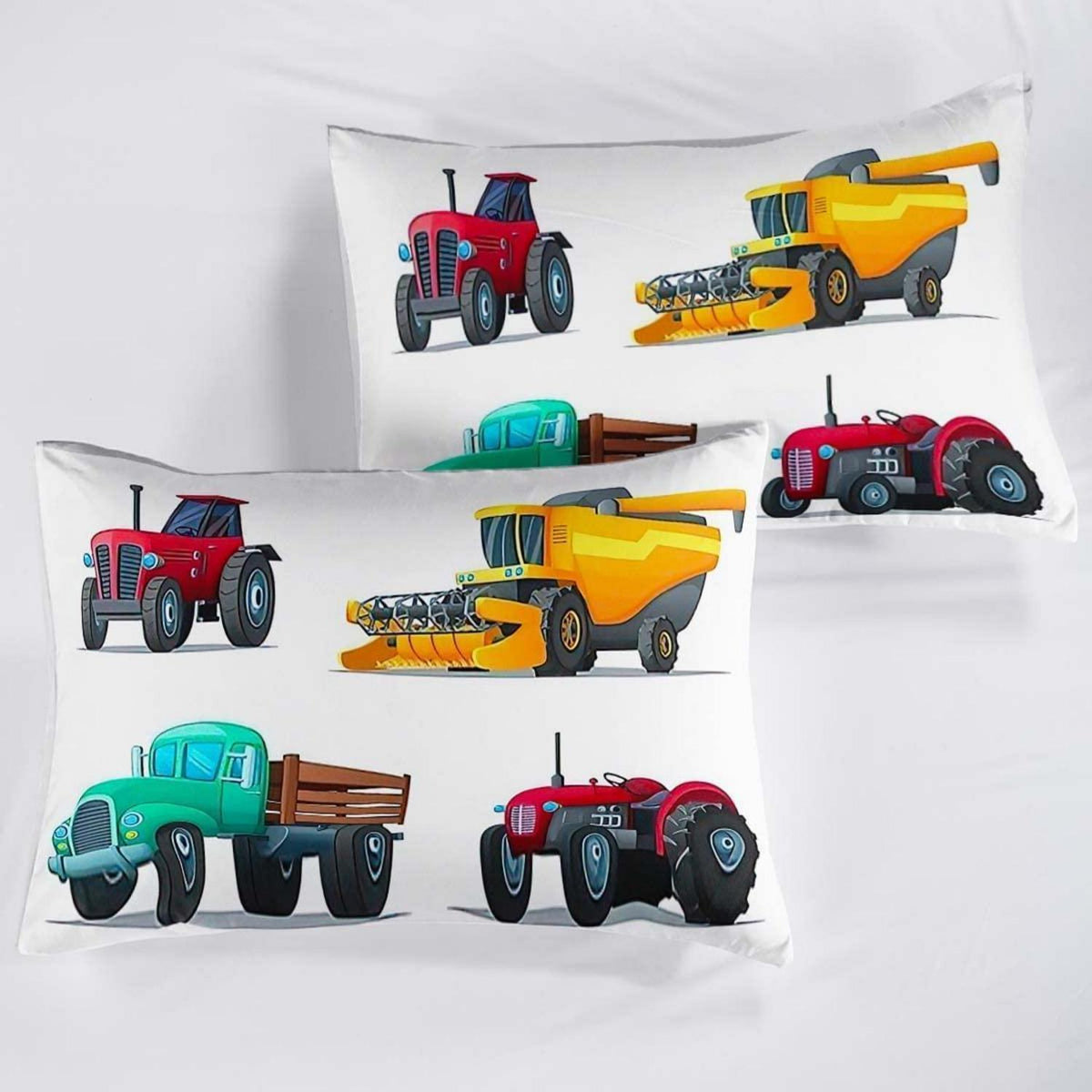 Grünes Bettwäsche-Set 200x200cm mit 2 Kissenbezügen 80x80cm