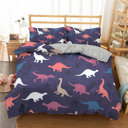 Kinder Bettwäsche Set Dino 200x200cm – Cartoon Dinosaurier