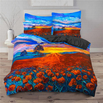 Gelbe Sonnenblumen Bettwäsche Set 200x220cm + 2 Kissenbezüge
