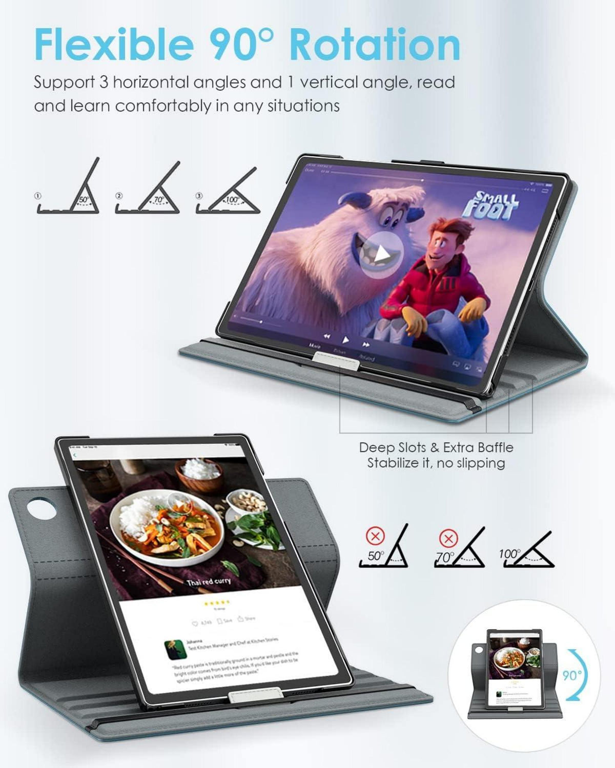 Samsung Galaxy Tab A8 10,5 Zoll Hülle PU Leder Multi-Winkel Auto