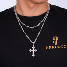 Goldkette für Herren 4mm Edelstahl Weißgold beschichtet