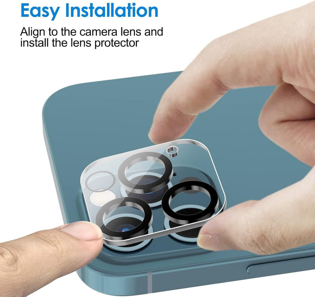 Kameraschutz für iPhone 12 Pro 6,1 Zoll, 9H Gehärtetes Glas, HD Klar, Anti-Kratzer, 3 Stück