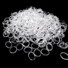 500 Mini Haargummis Transparent Elastische Haarbänder Kinder