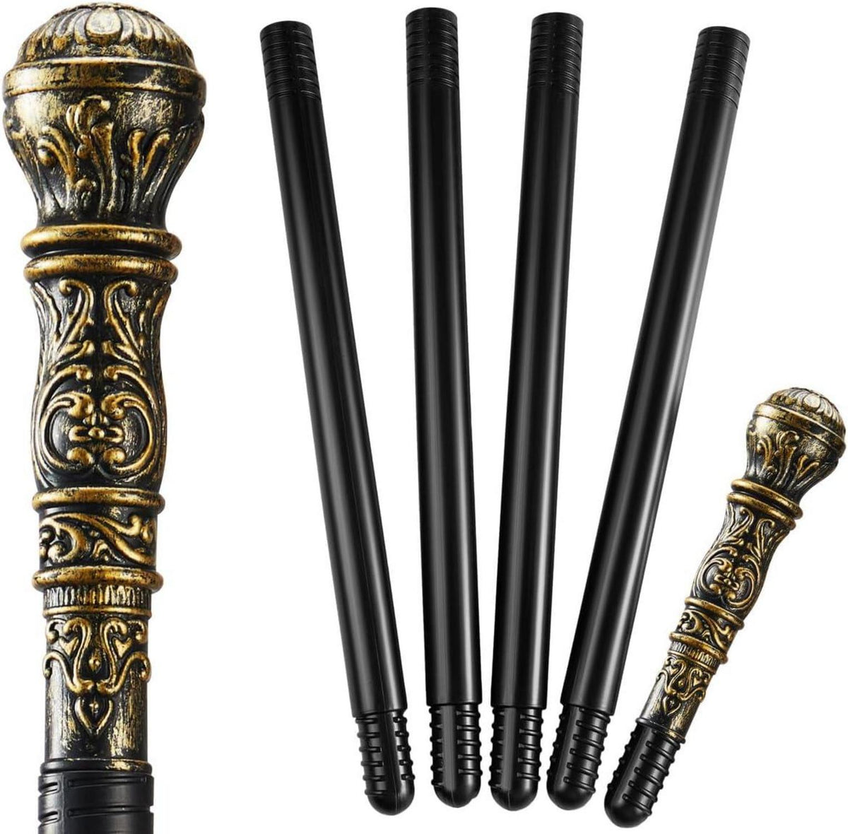JOYIN Eleganter Vintage Vampir Stock - Gothic Kostümzubehör 147cm Gold