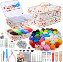 385-teiliges Nadelfilz-Set mit 45 Farben Filzwolle und Zubehör