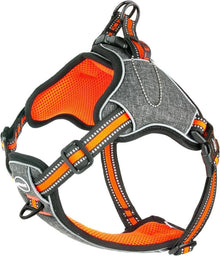 No-Pull Hundegeschirr Nylon reflektierend atmungsaktiv orange M
