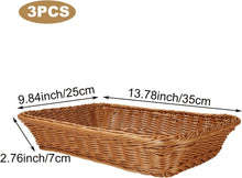 3er Set Geflochtene Brötchenkörbe Stapelbar Brotkörbchen